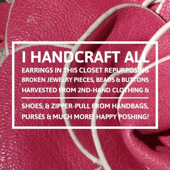 Handcrafted gold & crystal hoop earrings - Picture 8 of 8